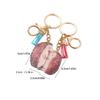 2pcs Acrylic Hedgehog Charm Keychain Bag Pendant Keys Holder Handbag Accessories
