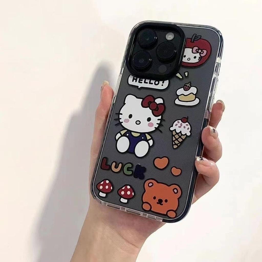 Cartoon kt cat suitable for iphone14Pro mobile phone case anti-drop 13 cute 12/11 soft case 12Pro all-inclusive xr