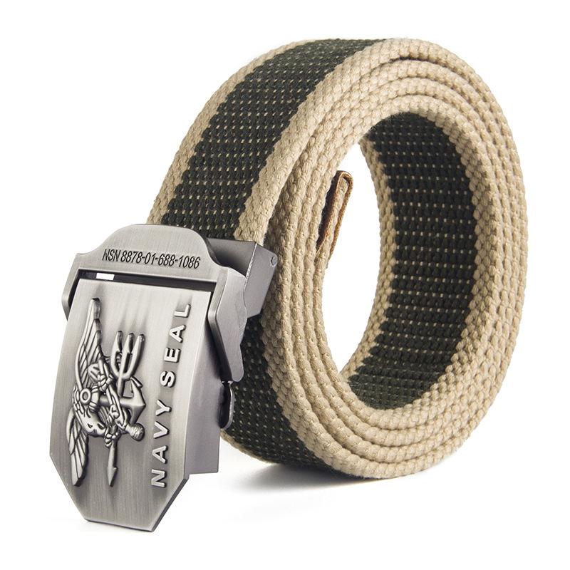 Navy SEALs US Canvas Waist Belt Men's Leather Belt