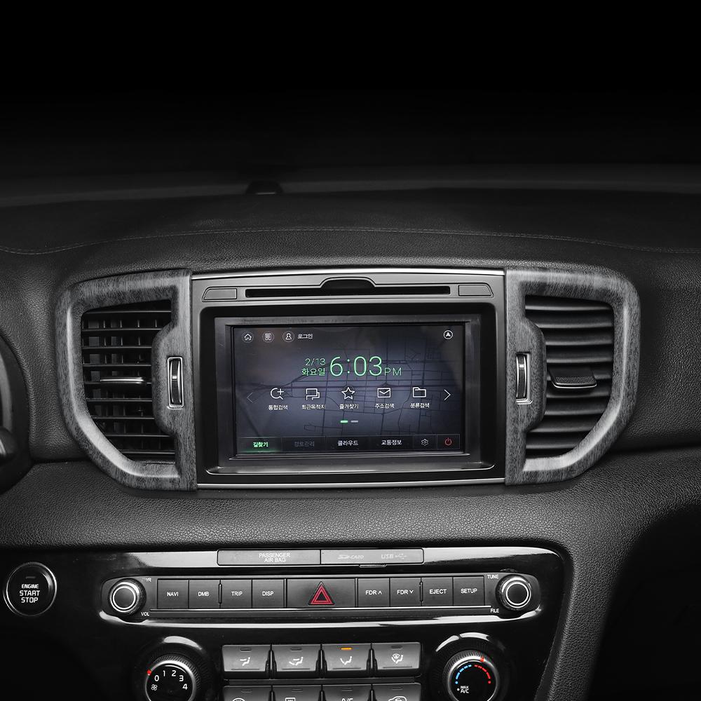 2Pcs LHD  ABS Dashboard Middle Air Conditioner Outlet Molding Decor Parts for Kia Sportage 2015- Car Decoration