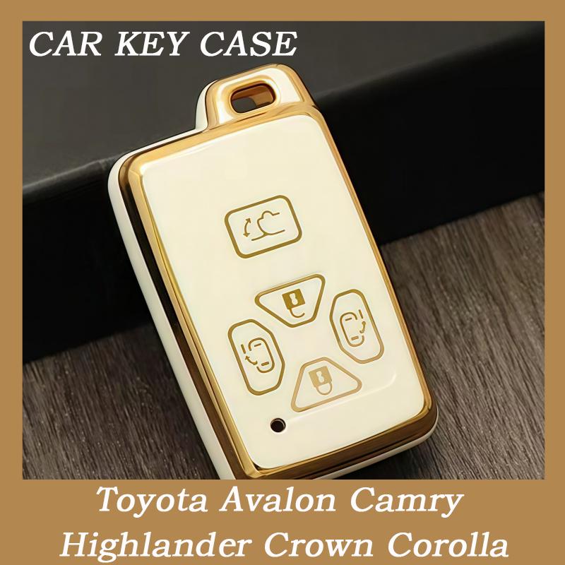 3/4/5 Buttons Remote Car Key Case Cover Fob Smart Card Shell for Toyota Avalon Camry Highlander Crown Corolla Car Accessories
