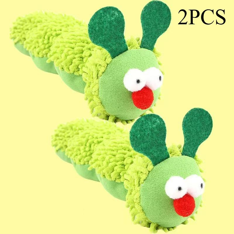 1/2/3 PCS Cat Catnip Plush Chew Toy Interactive Bite Resistant Imitation Caterpillar Kitten Toy Teeth Cleaning Cat Toy Supplies