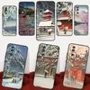 Japanese Snow Cherry Blossom Art Case For Honor X7a X8a X9a X6a X8 X9 X6 X7 10 50 90 70 Lite 8X 9X Magic 4 Lite 5 Pro Cover