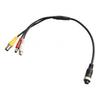 CCTV 4 PIN Aviation To BNC-RCA-cable With Video Audio & DC Power Camera Cable
