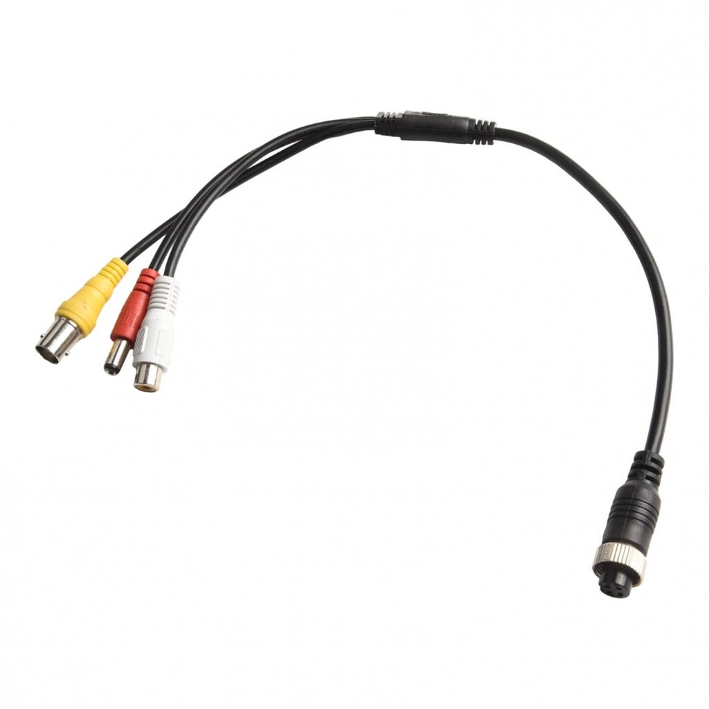 CCTV 4 PIN Aviation To BNC-RCA-cable With Video Audio & DC Power Camera Cable