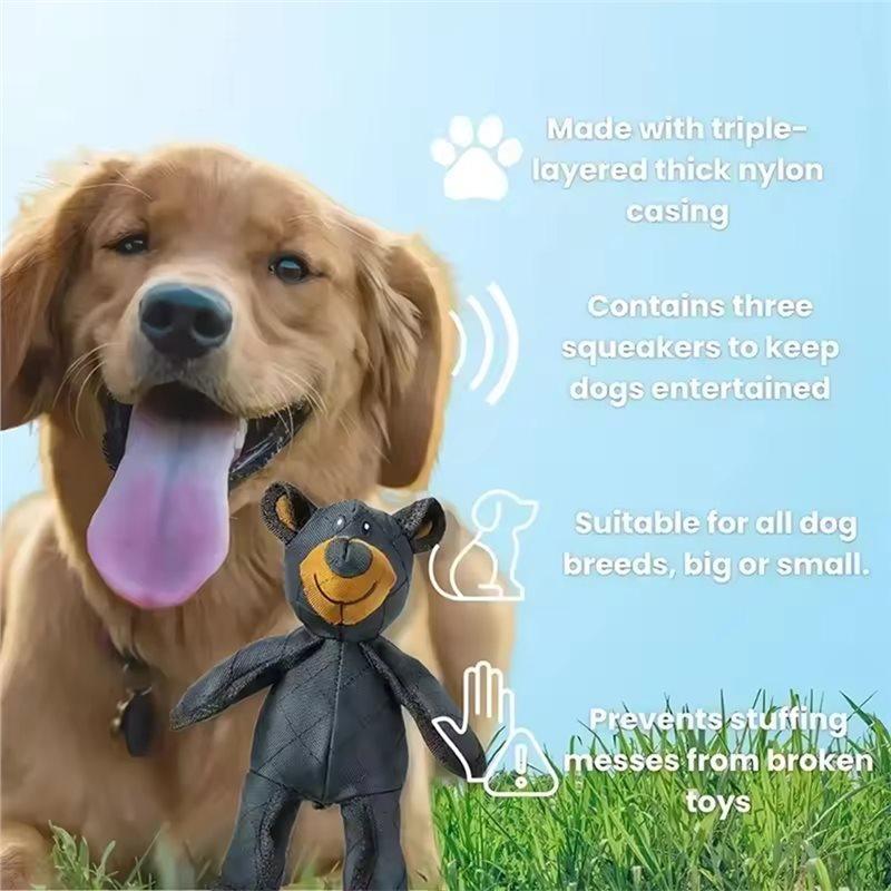 ABBP-Extreme Bear Unbreakable For Dogs Chewer Indestructible Plush Squeaking Heavy-Duty Tough Chew