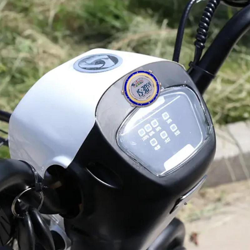 Motorcycle Watch Clock Glowing Motorbike Dial Watch Waterproof Small Clock Decor Motorcycle Easy Installation Clock Watch
