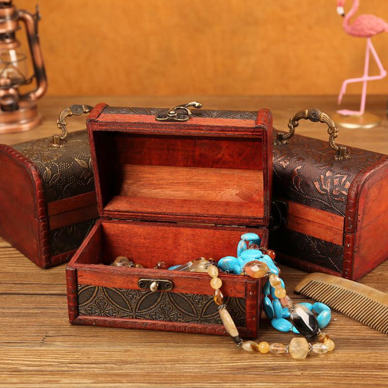 Wooden Chinese Style Storage Box For Accessories And Home Decorations Gifts