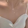 Nieuwe 925 Zilver Ster Maan Ketting Eenvoudig Persoonlijkheid Bedel Choker Verjaardagscadeau voor Vrouwen Prachtige Sieraden Accessoires