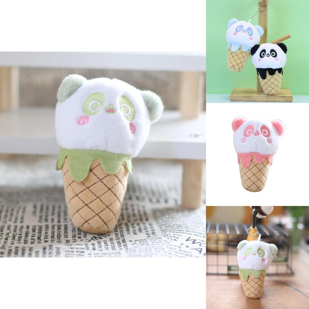 Cute And Adorable Cone Panda Keychain Plush Toy Bag Pendant