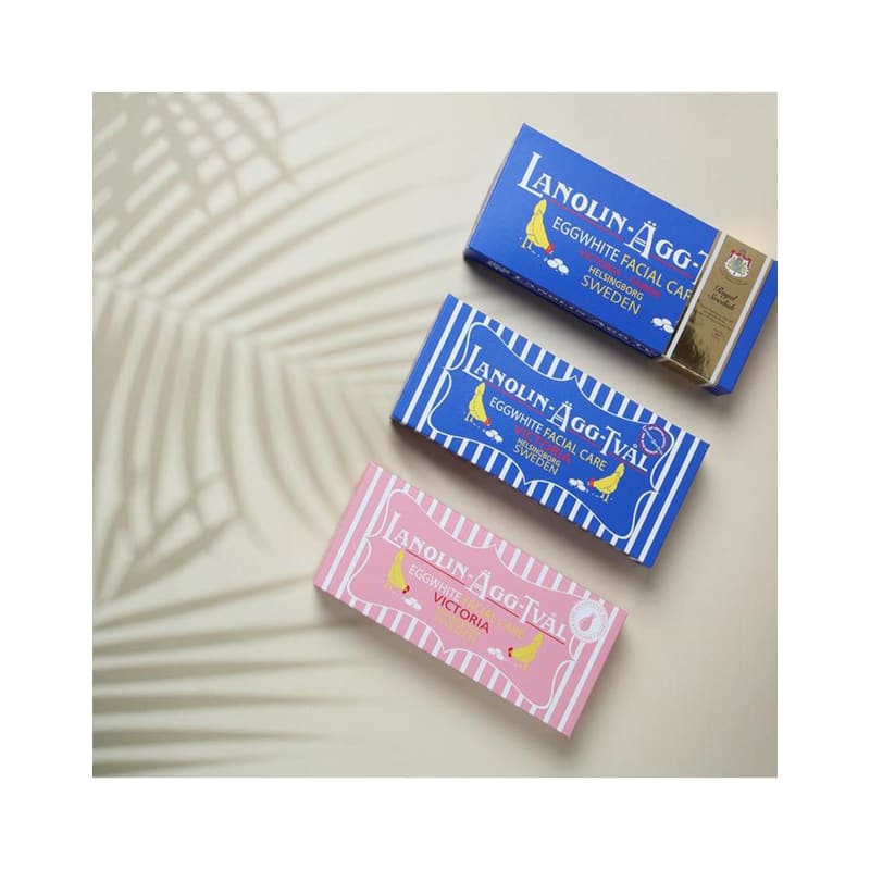 (Official Distributor) Swedish Egg Pack Lanolin & Rosewater Oily and Sensitive Skin 50g X 6 Pack 1 Box + GIFT BAG