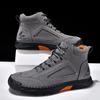 Autumn Winter Hiking Botas Handmade Leather Mens Ankle Boots Outdoor Design Sneakers Man Casual High Top  Shoes Motocross Boots