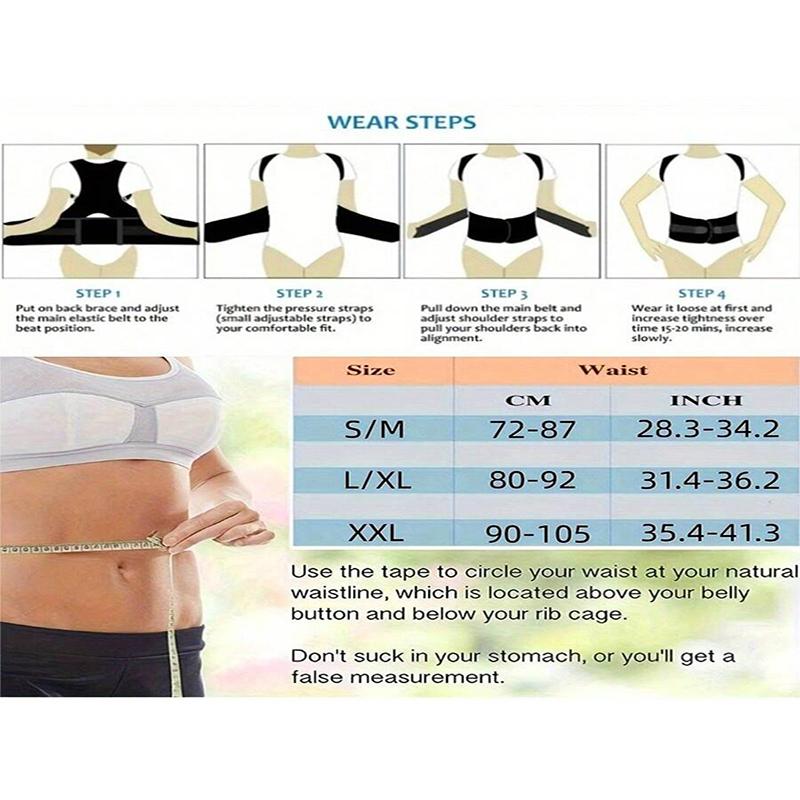 Back Support Pole Posture Corrector Magnetic Waist-back Support Belt Support Belt Support Spine Relief Back Improvement Posture