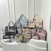 Portable tote bag women's new letter-printed shoulder large bag, foreign-style versatile casual messenger bag