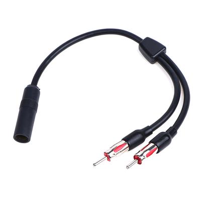 Car Am Fm Antenna Splitter Y-Adapter 2 Male 1 Female Extension Cable Adapter Radio Antenna