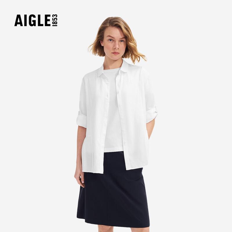 AIGLE Women s Tencel Blend Seven-Quarter Sleeve Shirt 38