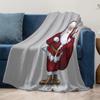 TU Fluffy Santa Blanket Cozy Throw Sherpa Fleece Navidad Christmas Gift Festive Holiday Decor Warm Soft Bedspread Home Decor