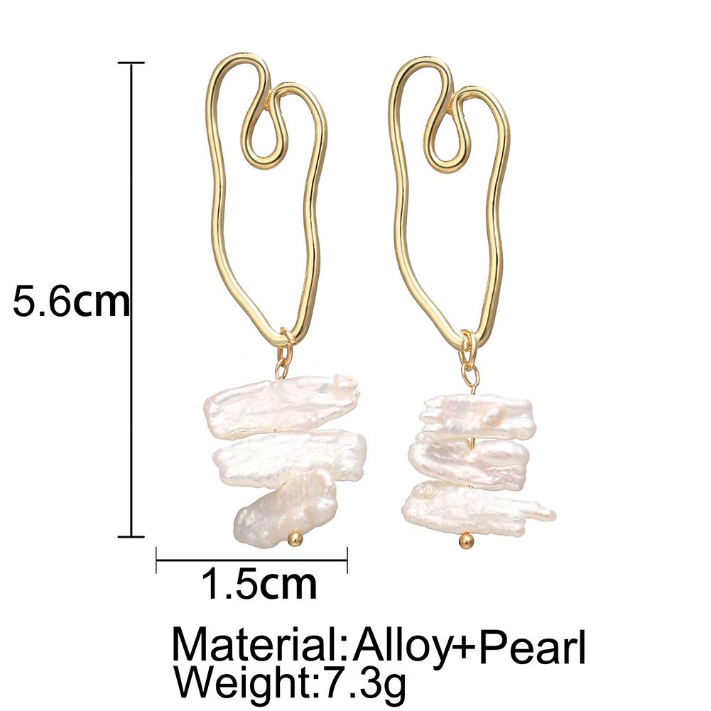 Women Vintage Irregular Imitation Pearl Earrings