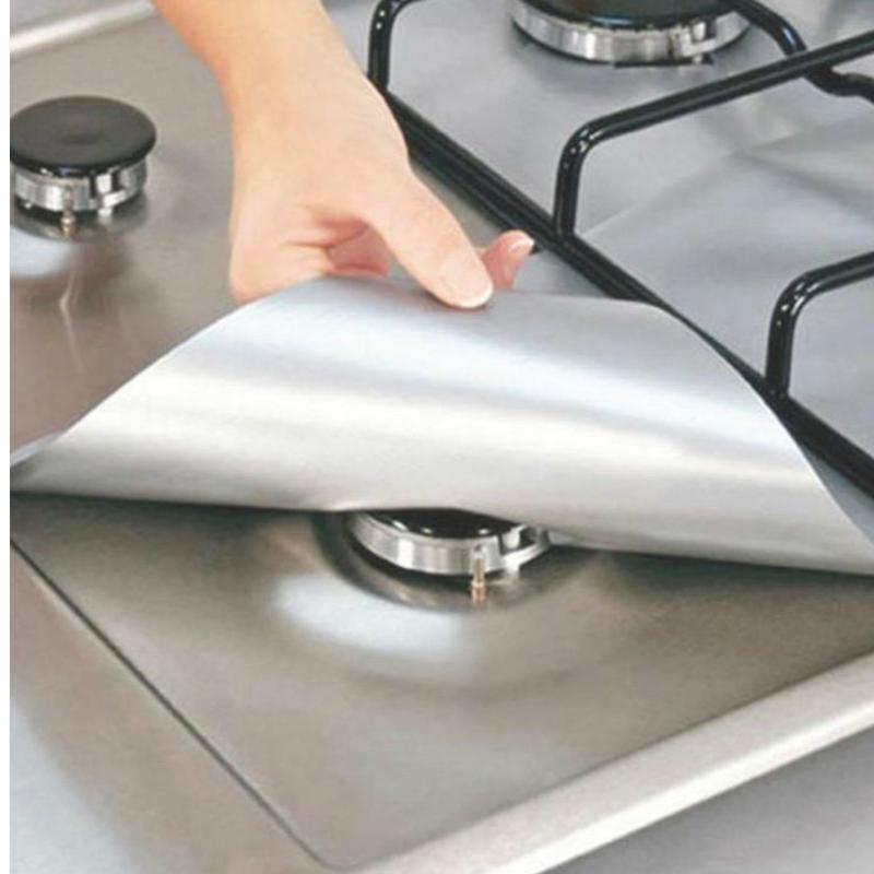 4 stücke Herd Schutz Abdeckung Liner Gasherd Schutz Herd Brenner Schutz Küche Zubehör Matte Herd Abdeckung