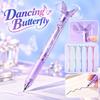 Smooth Writing Gleaming Wings Butterfly Pen Retractable Black Ink Pens  School Supplies