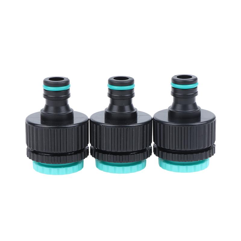 1/2" 3/4" 1 Inch Thread Quick Connector Garden Irrigation Hose Quick Coupling Plastic Watering Pipe Quick Connector Fittings