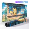 Pikachu Extended Gaming Mousemat Big Size Desk Carpet Non-Slip Rubber PC Keyboard Rug Anime Pokemon Mousepad for E-Sports Gamer