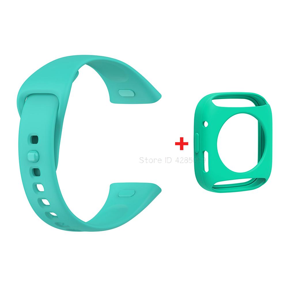 Silicone Strap+Protective Cover for Redmi Watch 3 Replacement Wrist Strap Bumper for Xiaomi Mi Watch Lite3 Wristband Bracelet