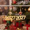 Hollowed-out Fashion 2027 Digital Earrings Elegant Stud Earrings Happy New Year Earrings  Birthday