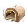 Dog Cave 2 In 1 Detachable Covered Cat Bed with Ball Pendant Cat Hideaway House, Warm Washable Cozy Dog Beds for Large Dogs