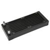 Water Cooling Radiator 8 Pipes 9.5mm Faucet 80mm Dual Fans Aluminum Heat Exchanger with Screws for Computer Printer