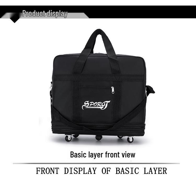 Geantă de mână pliabilă impermeabilă pentru călătorii, cu roți, pentru femei - Bagaj checked cu capacitate mare