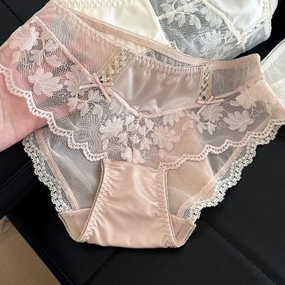 Ladies Summer New Style Sexy Pure Desire Lace Low Waist Triangle Briefs