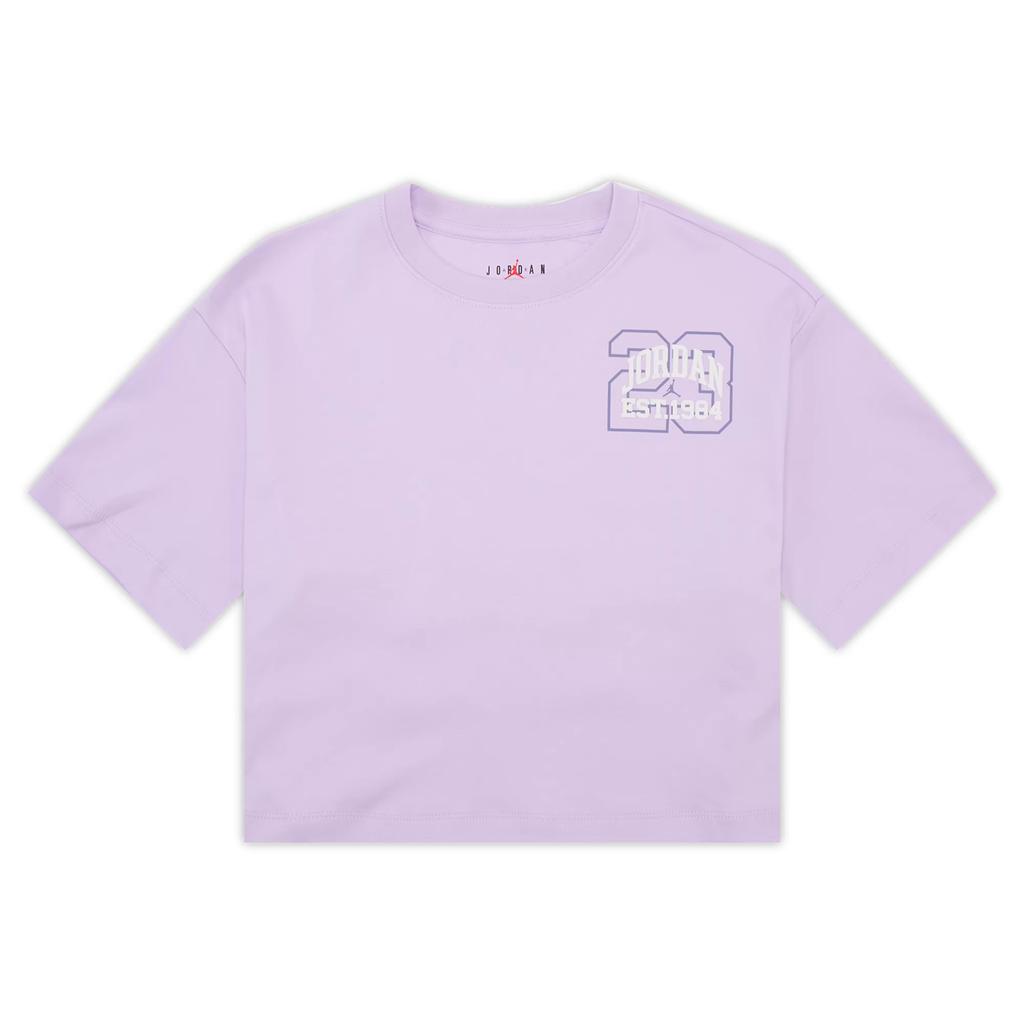 Jordan T-Shirt Ss26 Secret Garden Solid Color Round Neck Pullover Short Sleeve Kids Tops IW2210-588