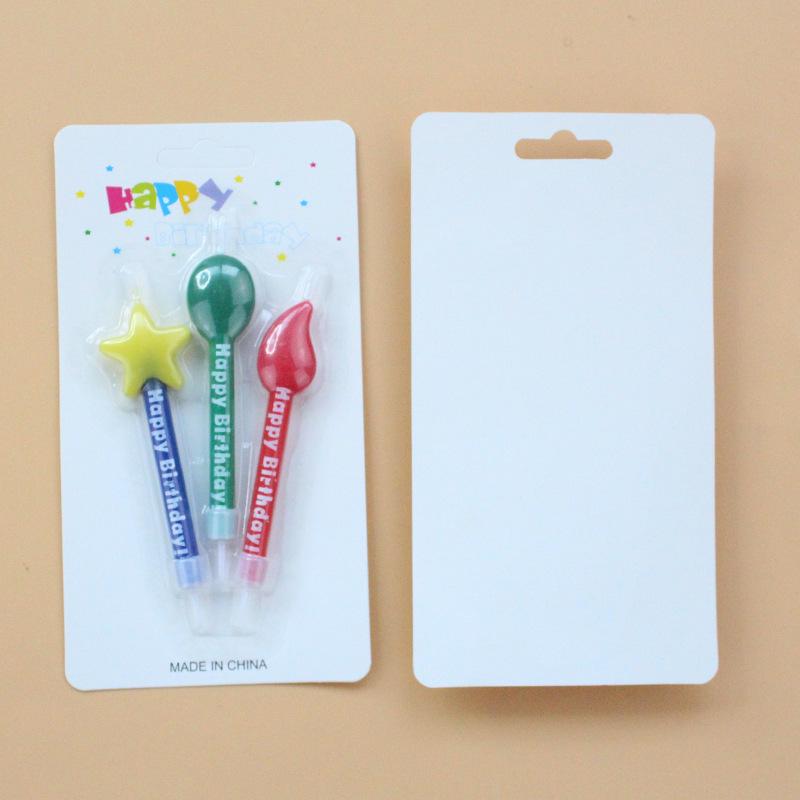 

Ins Happy Birthday Letters Colorful Retro Candles Creative Pattern Stars Flame Balloon Party Candles Star balloon flame candle