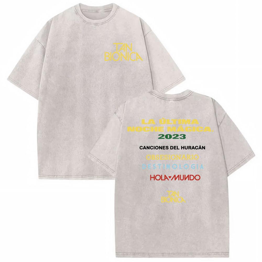 Rock Band Tan Bionica Chano  Graphic T Shirt Men Women Harajuku Streetwear Tshirt  Cotton Oversized Vintage Washed Tshirt