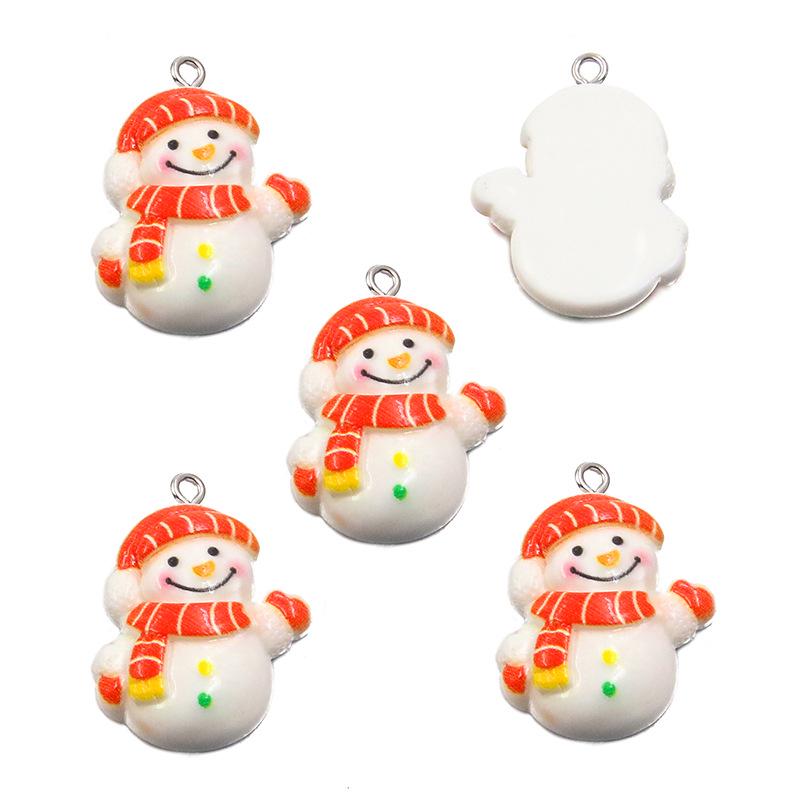 DIY Cartoon Christmas Resin Ornaments: Santa, Snowman & Reindeer Charms