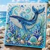 Octopus Design Pearl Art Kit Sparkling Finish Half Round Pearl Diamond Painting Kit Beach Theme Marine Animal Pattern