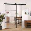 VidaXL Sliding Door and Hardware Kit Frosted Door Sliding Rail Door Stops Anti-jump Block 102.5x205cm 3152150