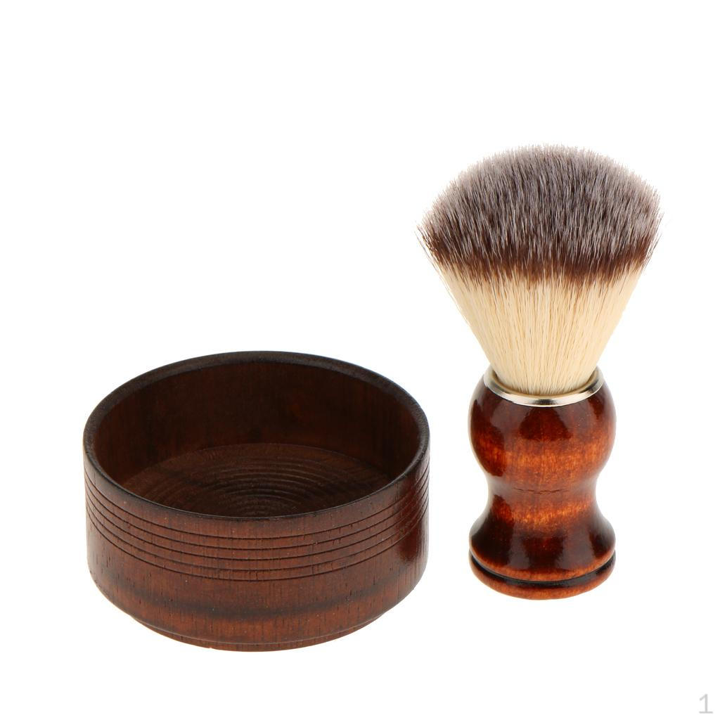 s Shaving Brush Shave Mug Bowl Barber Beard Soap