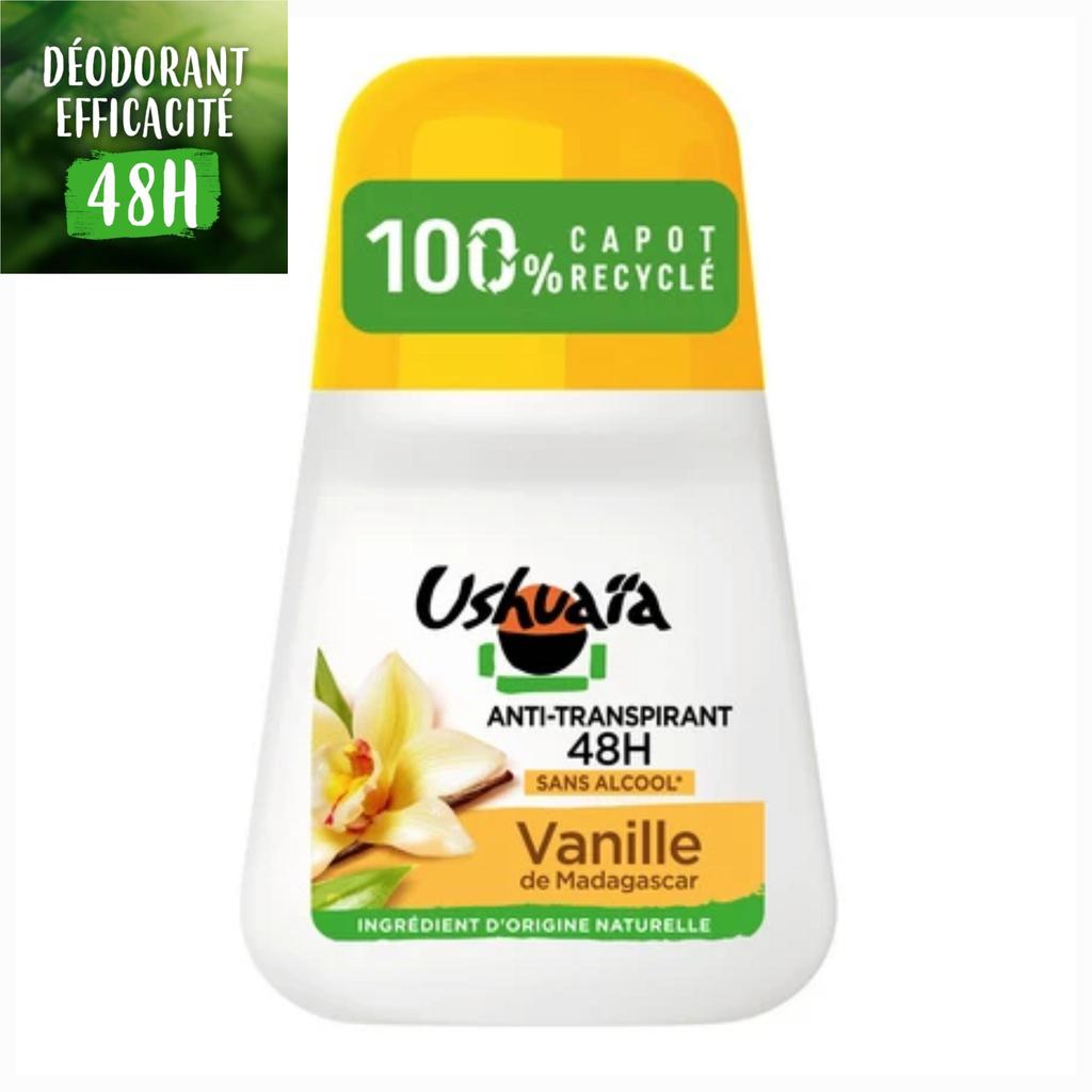 Natural Organic Roll-on Deodorant with Madagascar Vanilla. Your Skin Remains Soft and Protected for 48 Hours.