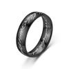 Lord of the one Rings thick chain advanced pearl chain movie with the same necklace ring hip-hop 3D carving inside and outside.