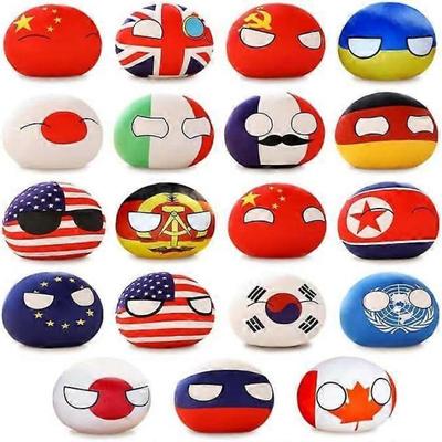 19pcs Country Balls Plushies Set, 10cm Poland Ball Plush Doll, Pendant Accessories, Stuffed Toys Gifts for Kids Adults