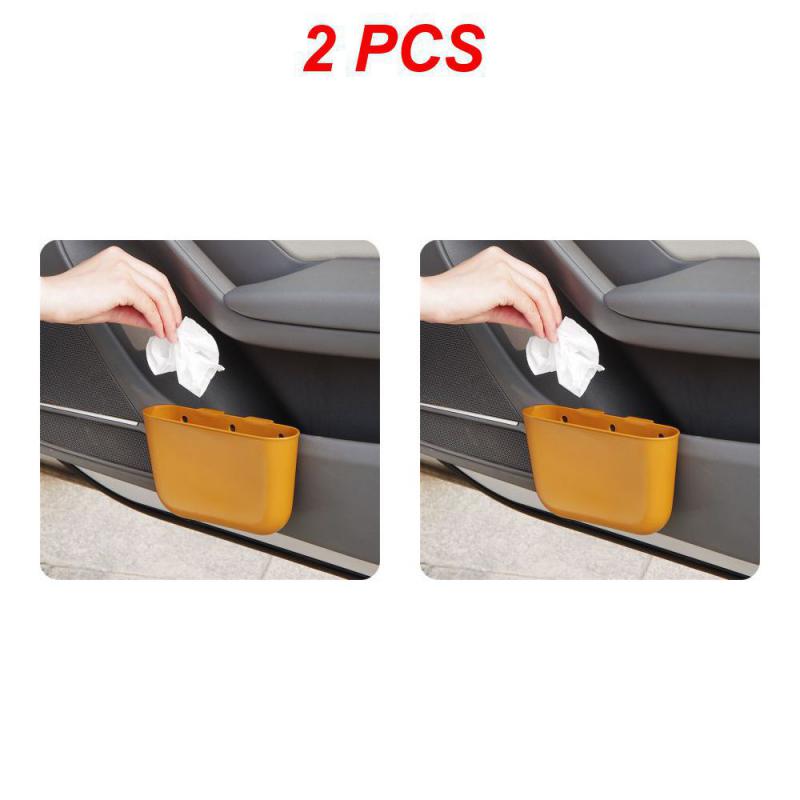2~5PCS Small Garbage Bin Portable Double-button Design Car Interior Accessories Car Garbage Cans Creative Car Accessories