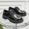 Spring New Bright Leather Big Head Shoes Men's Casual Shoes Small Shiny Leather Shoes 39-44