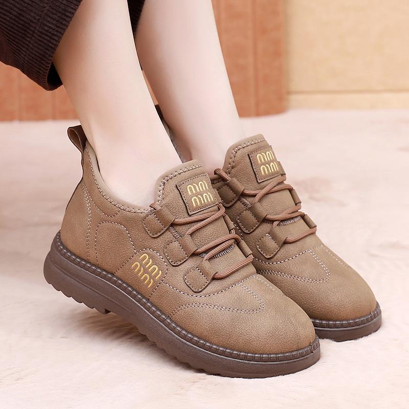 Winter Neue Damen Freizeit Baumwollschuhe mit Fleece für Wärme Modisch und vielseitig Rutschfest und langlebig Kostenloser Versand