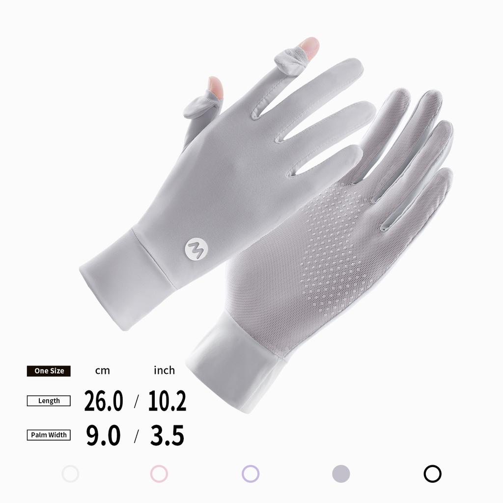 Unisex UV Protection Sunblock Gloves - Women Man Full Finger Sunscreen Gloves Touchscreen Gloves for Driving Hiking Riding