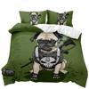 Dog Duvet Cover Set Lovely Pug Dog With Gun Bedding Set For Kids Teens Cartoon Pet Double Queen King Size Polyester Quilt Cover