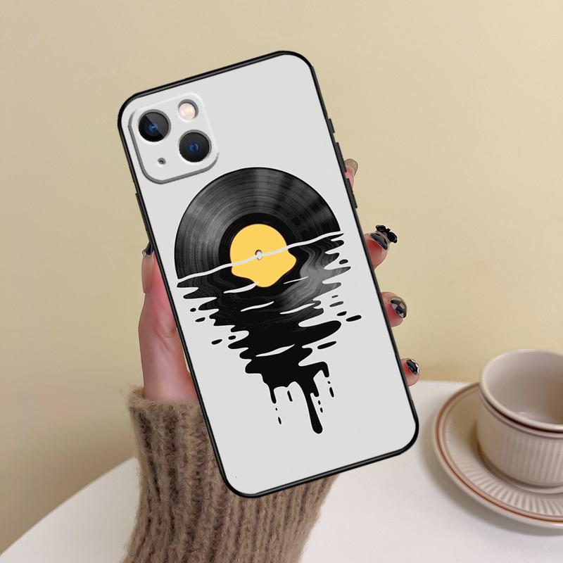 Vinyl Record Retro Phone Case For iPhone 17 Pro Max 14 13 12 11 15 16 Pro Max mini Plus 16e 17 Air Cover Funda