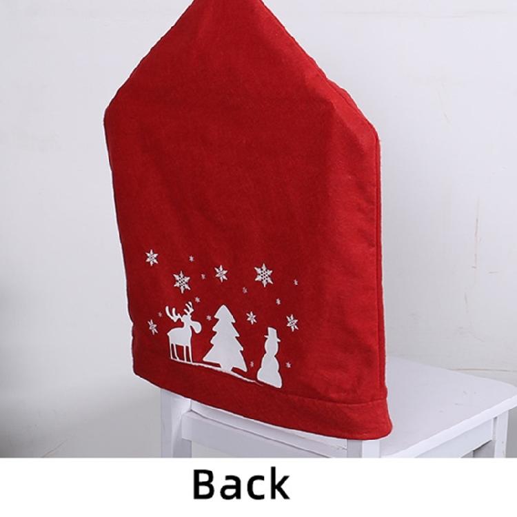 Christmas Chair Cover Snowman Tree Elk Dining Chair Back Covers for Dining Room