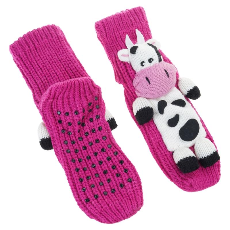 Knitted Festival Stocking Cartoon Christmas Socks Anti Slip Cotton Warm Winter Socks For Christmas Teen Decoration
